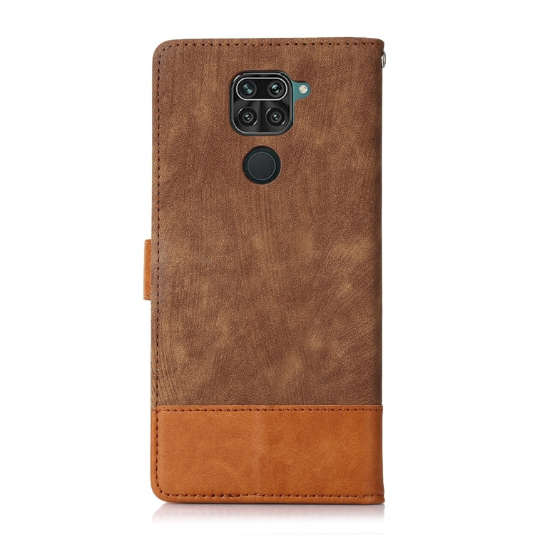 For Xiaomi Redmi Note 9 4G Splicing Leather Phone Case