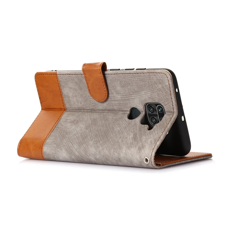 For Xiaomi Redmi Note 9 4G Splicing Leather Phone Case