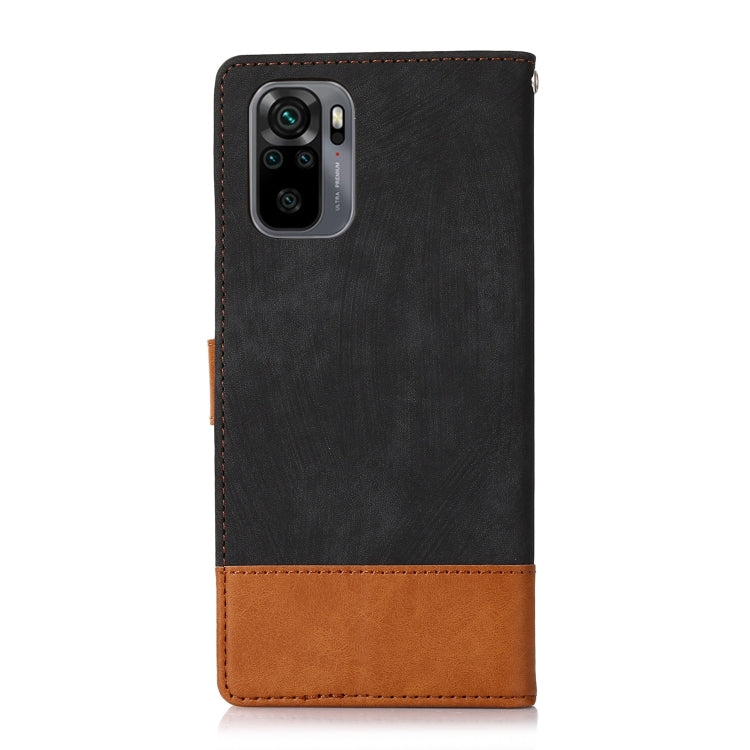 For Xiaomi Redmi Note 10 4G Splicing Leather Phone Case