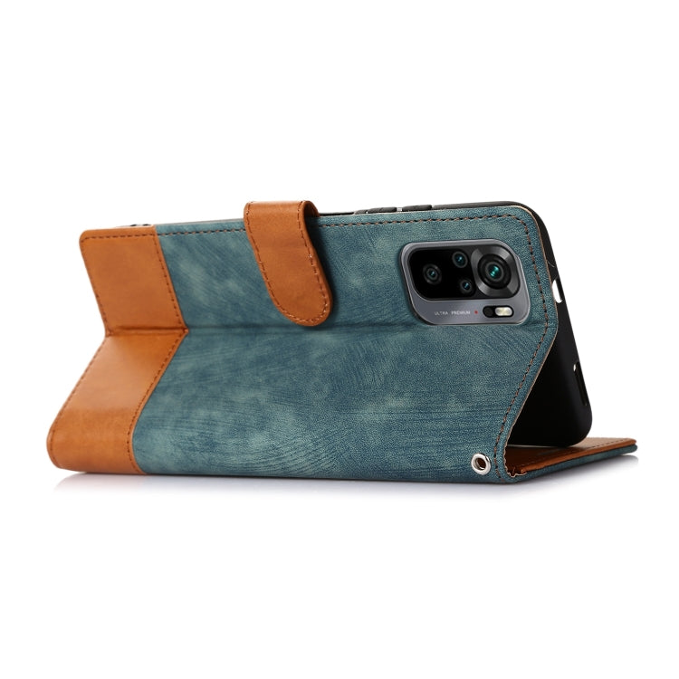 For Xiaomi Redmi Note 10 4G Splicing Leather Phone Case
