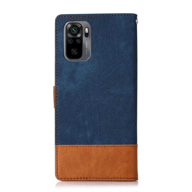 For Xiaomi Redmi Note 10 4G Splicing Leather Phone Case
