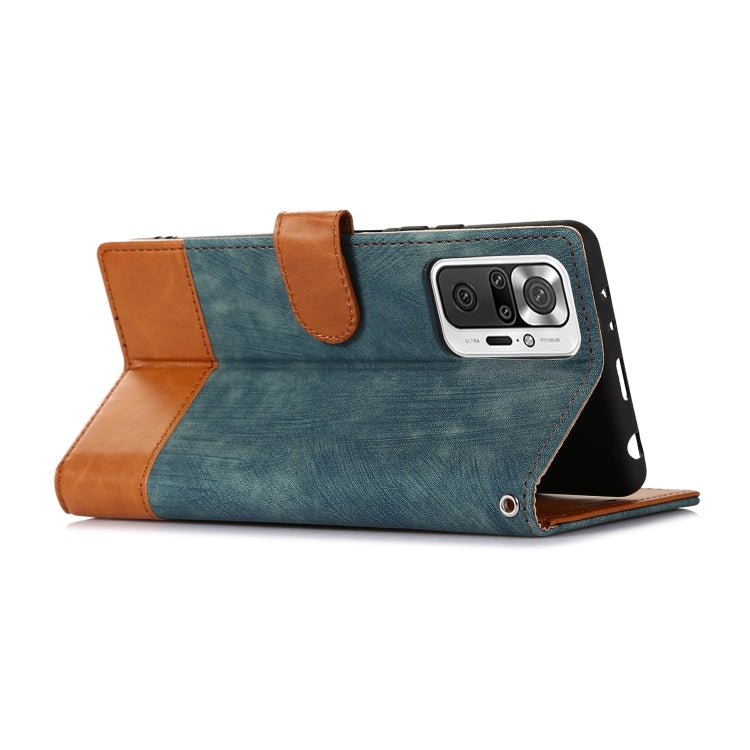 For Xiaomi Redmi Note 10 Pro Splicing Leather Phone Case
