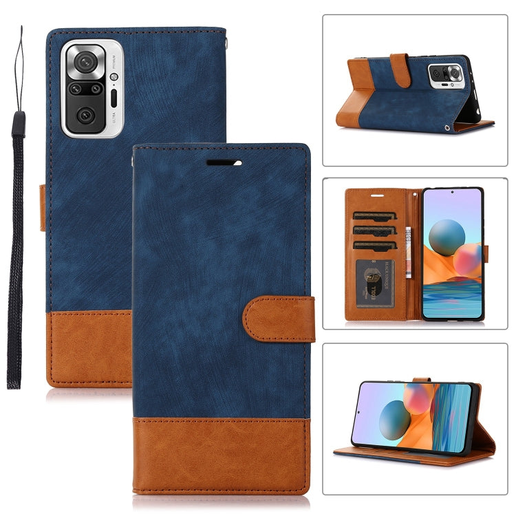 For Xiaomi Redmi Note 10 Pro Splicing Leather Phone Case