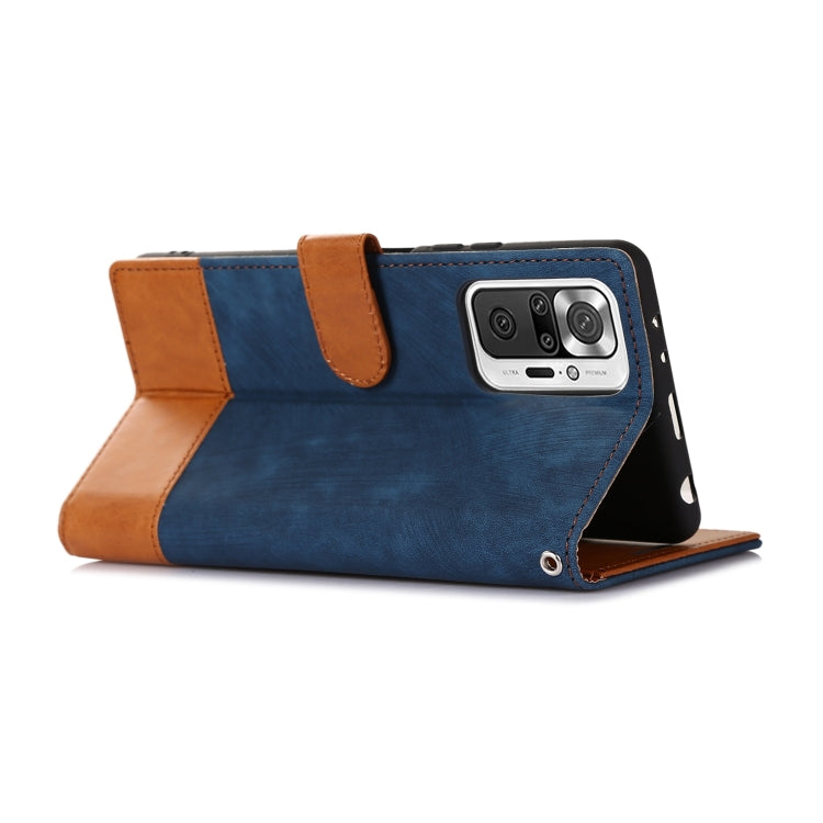 For Xiaomi Redmi Note 10 Pro Splicing Leather Phone Case
