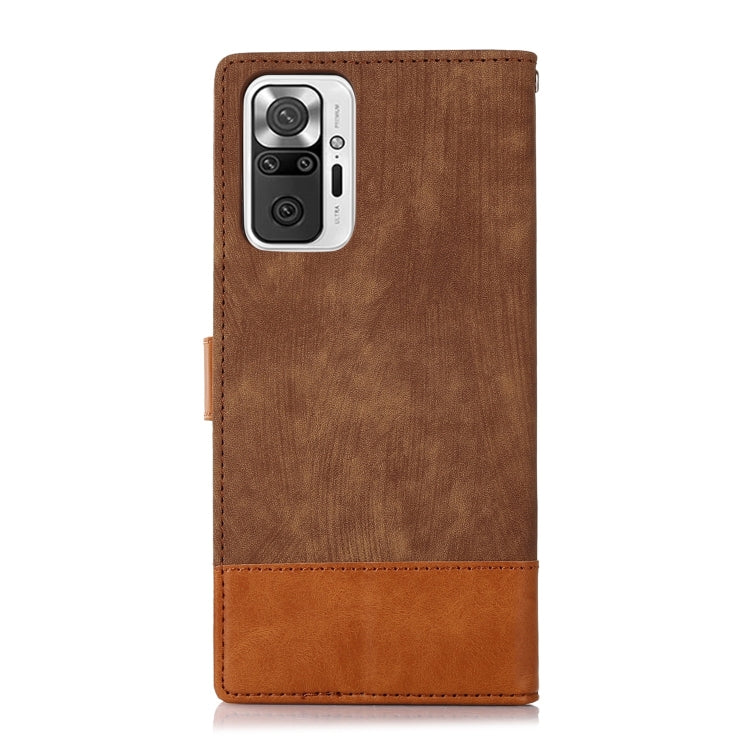 For Xiaomi Redmi Note 10 Pro Splicing Leather Phone Case