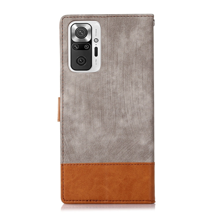 For Xiaomi Redmi Note 10 Pro Splicing Leather Phone Case
