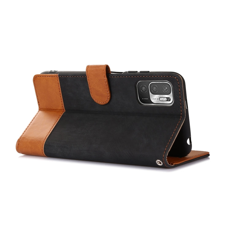 For Xiaomi Redmi Note 10 5G Splicing Leather Phone Case