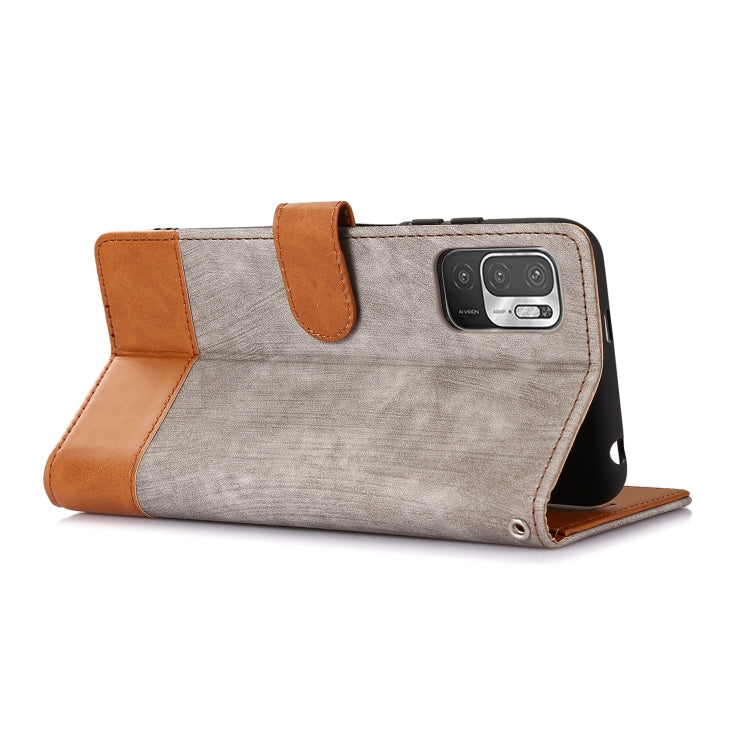 For Xiaomi Redmi Note 10 5G Splicing Leather Phone Case