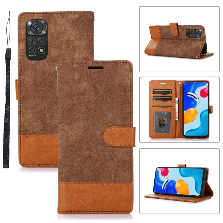 For Xiaomi Redmi Note 11 4G / 11s Splicing Leather Phone Case