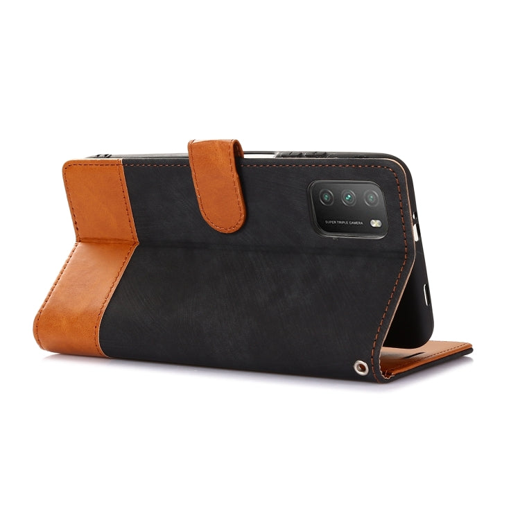 For Xiaomi Poco M3 Splicing Leather Phone Case