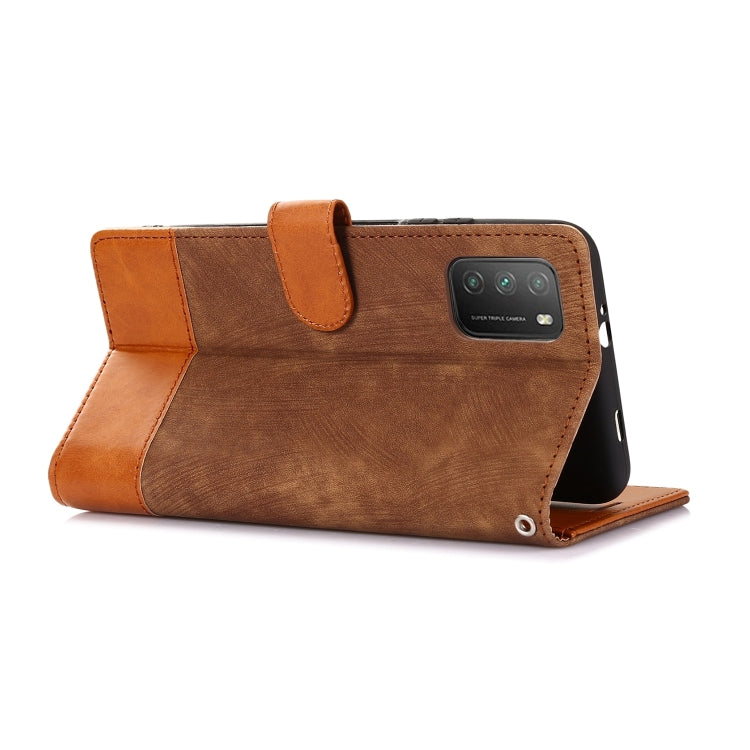 For Xiaomi Poco M3 Splicing Leather Phone Case