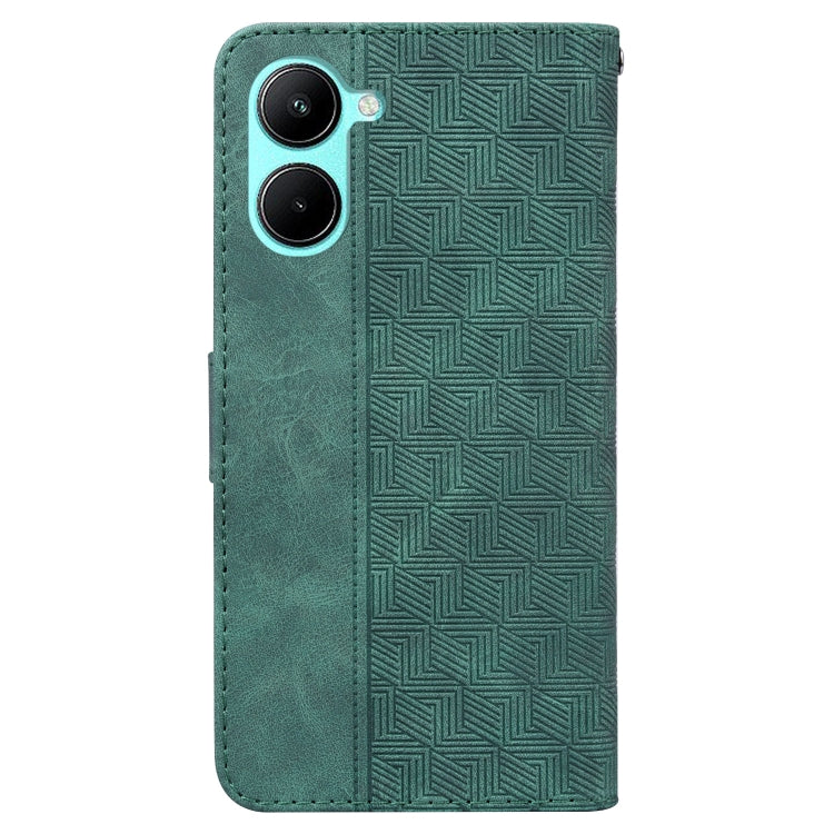 For Realme C33 Geometric Embossed Flip Leather Phone Case