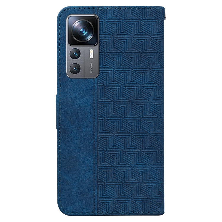For Xiaomi 12T Pro Geometric Embossed Flip Leather Phone Case