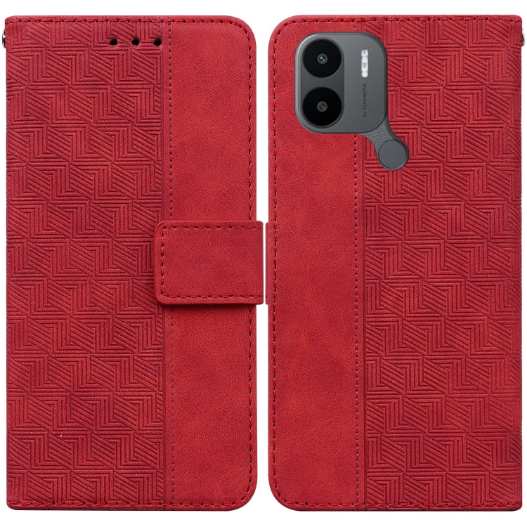 For Xiaomi Redmi A1+ Geometric Embossed Flip Leather Phone Case