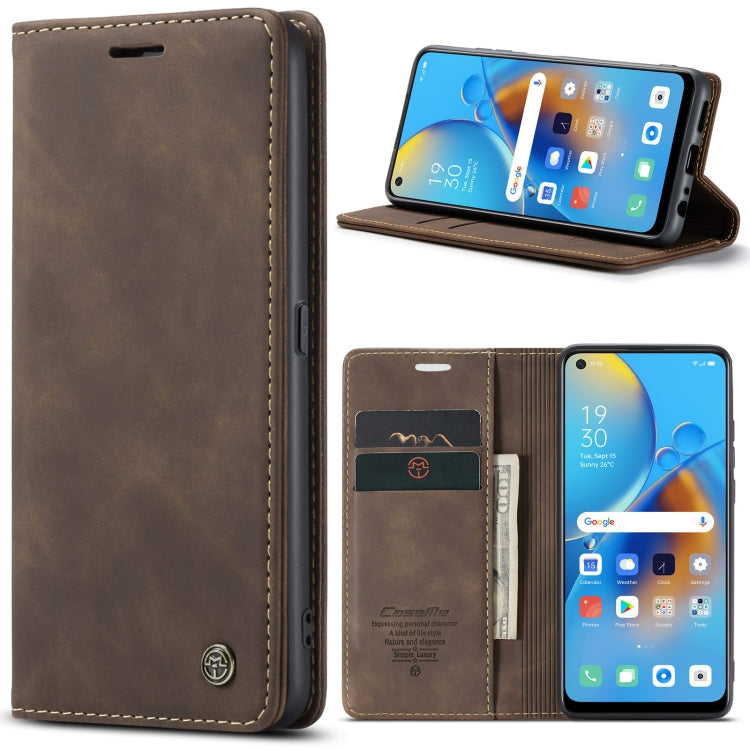 CaseMe 013 Multifunctional Horizontal Flip Leather Phone Case For OPPO F19/F19S/A74 4G/A95 4G/Reno6 Lite 4G Global
