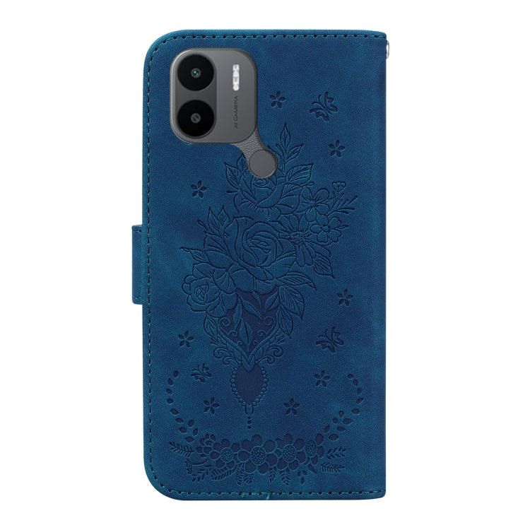 For Xiaomi Redmi A1+ Butterfly Rose Embossed Leather Phone Case