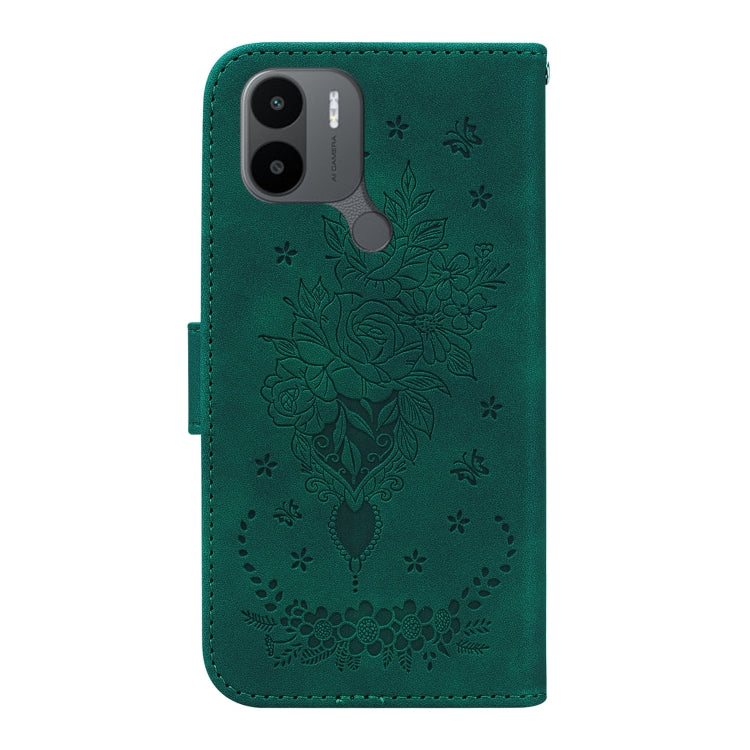 For Xiaomi Redmi A1+ Butterfly Rose Embossed Leather Phone Case