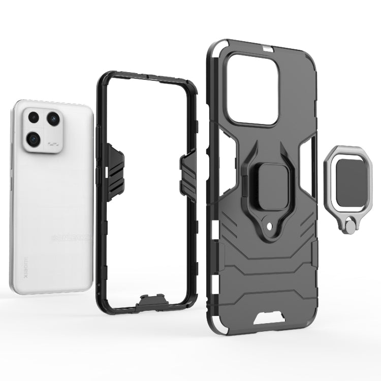 For Xiaomi 13 Shockproof PC + TPU Phone Case with Magnetic Ring Holder