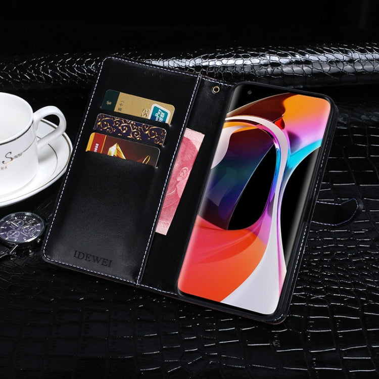 For Xiaomi Mi 10 idewei Crocodile Texture Horizontal Flip Leather Case with Holder & Card Slots & Wallet