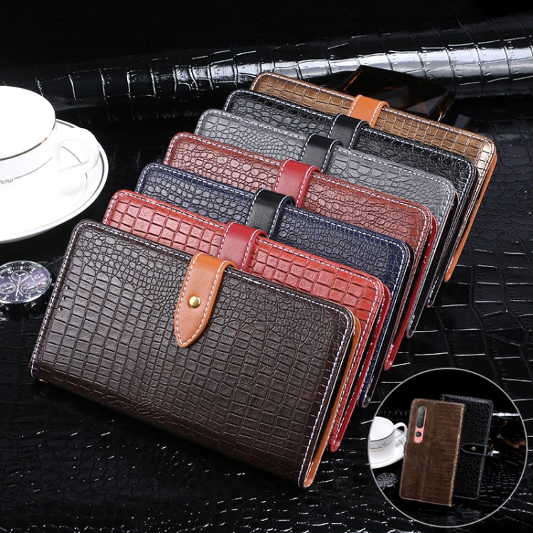 For Xiaomi Mi 10 idewei Crocodile Texture Horizontal Flip Leather Case with Holder & Card Slots & Wallet