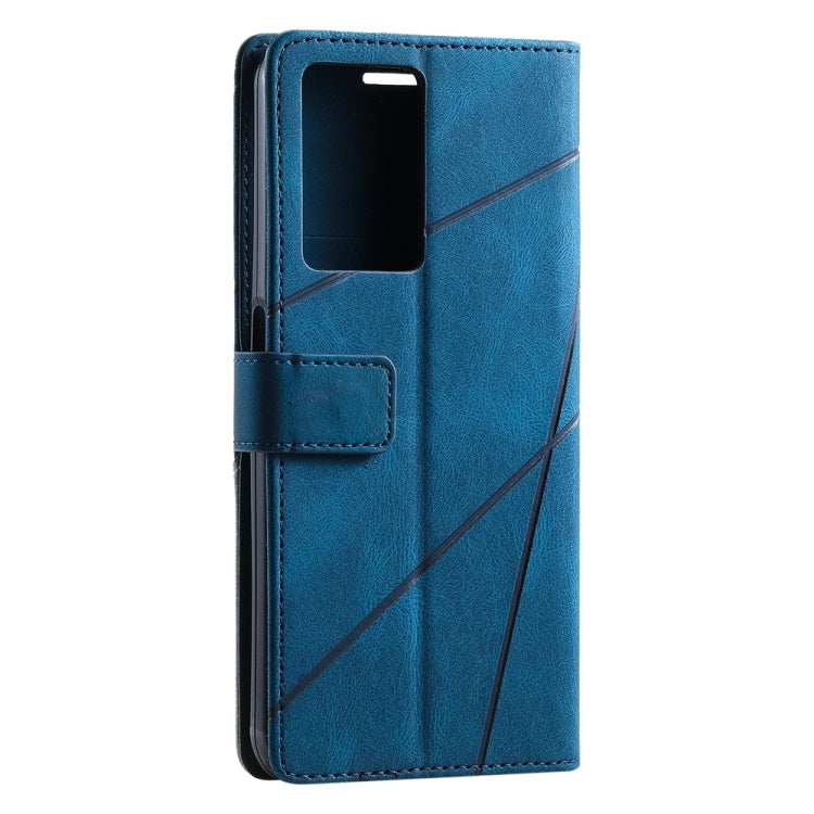 For OPPO A57 2022 Skin Feel Splicing Leather Phone Case