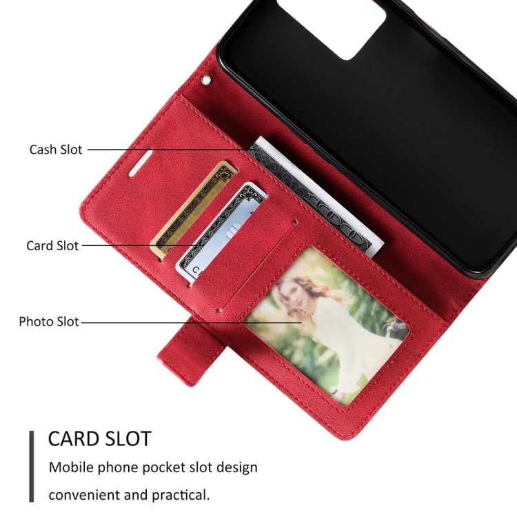 For OPPO A57 2022 Skin Feel Splicing Leather Phone Case