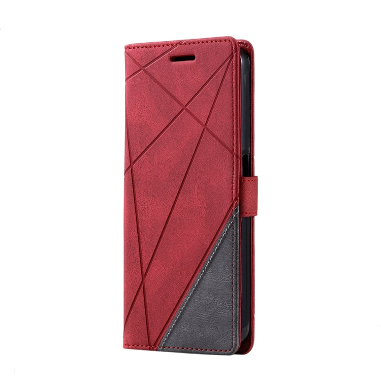 For Realme C30 4G Skin Feel Splicing Leather Phone Case