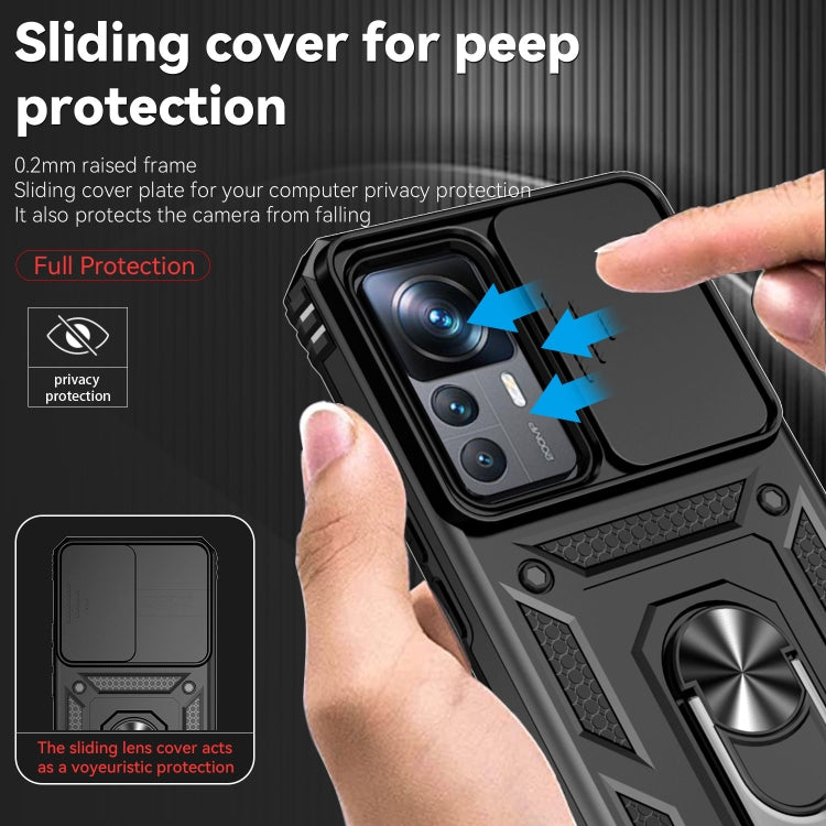 For Xiaomi 12T/12T Pro/Redmi K50 Ultra Sliding Camshield Holder Phone Case