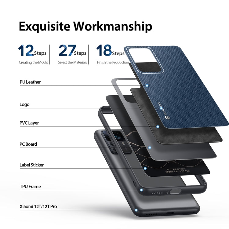 For Xiaomi 12T DUX DUCIS Fino Series PU + TPU Phone Case