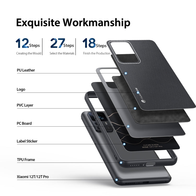 For Xiaomi 12T DUX DUCIS Fino Series PU + TPU Phone Case