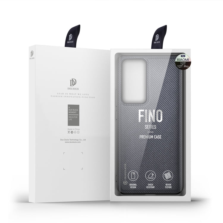 For Xiaomi 12T Pro DUX DUCIS Fino Series PU + TPU Phone Case(Grey)