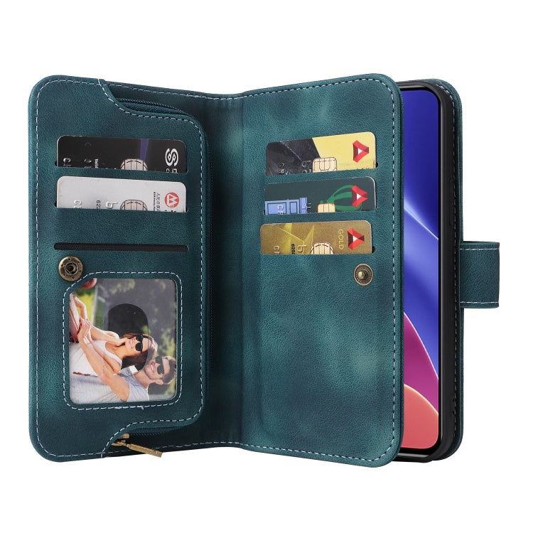 For Xiaomi Redmi K40 / Poco F3 Multifunctional Card Slot Zipper Wallet Leather Phone Case