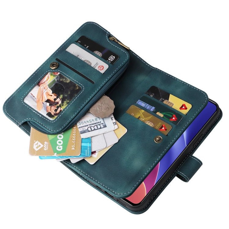 For Xiaomi Redmi K40 / Poco F3 Multifunctional Card Slot Zipper Wallet Leather Phone Case