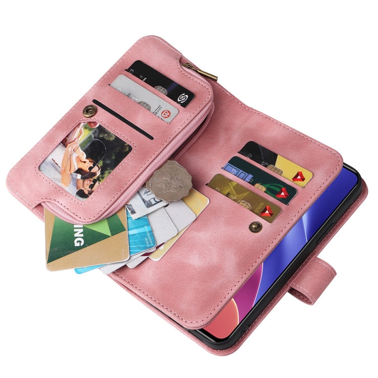 For Xiaomi Redmi K40 / Poco F3 Multifunctional Card Slot Zipper Wallet Leather Phone Case