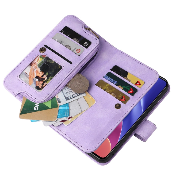 For Xiaomi Redmi K40 / Poco F3 Multifunctional Card Slot Zipper Wallet Leather Phone Case