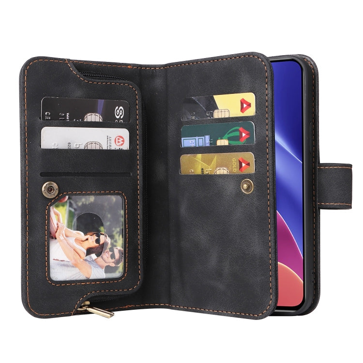 For Xiaomi Redmi K40 / Poco F3 Multifunctional Card Slot Zipper Wallet Leather Phone Case