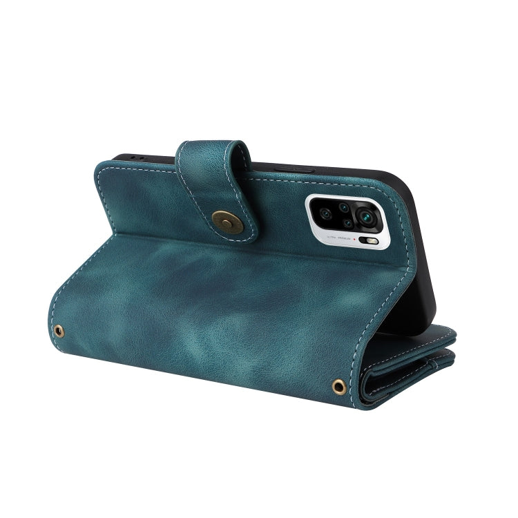 For Xiaomi Redmi Note 10 4G Multifunctional Card Slot Zipper Wallet Leather Phone Case