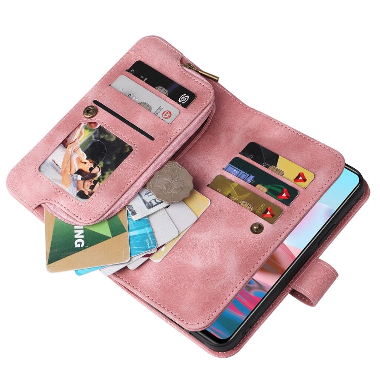 For Xiaomi Redmi Note 10 4G Multifunctional Card Slot Zipper Wallet Leather Phone Case