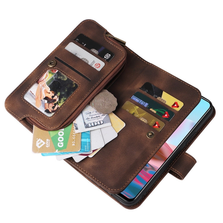 For Xiaomi Redmi Note 10 4G Multifunctional Card Slot Zipper Wallet Leather Phone Case