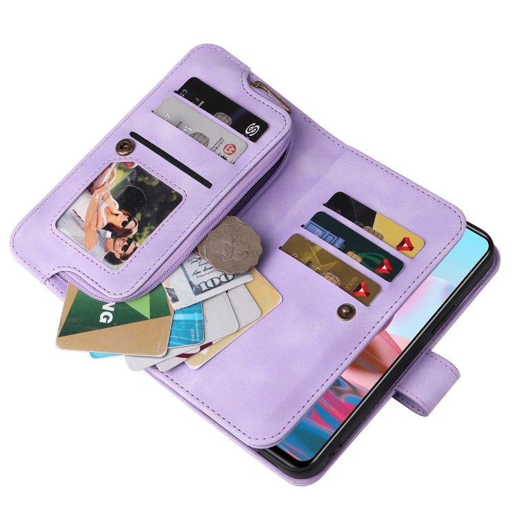 For Xiaomi Redmi Note 10 4G Multifunctional Card Slot Zipper Wallet Leather Phone Case