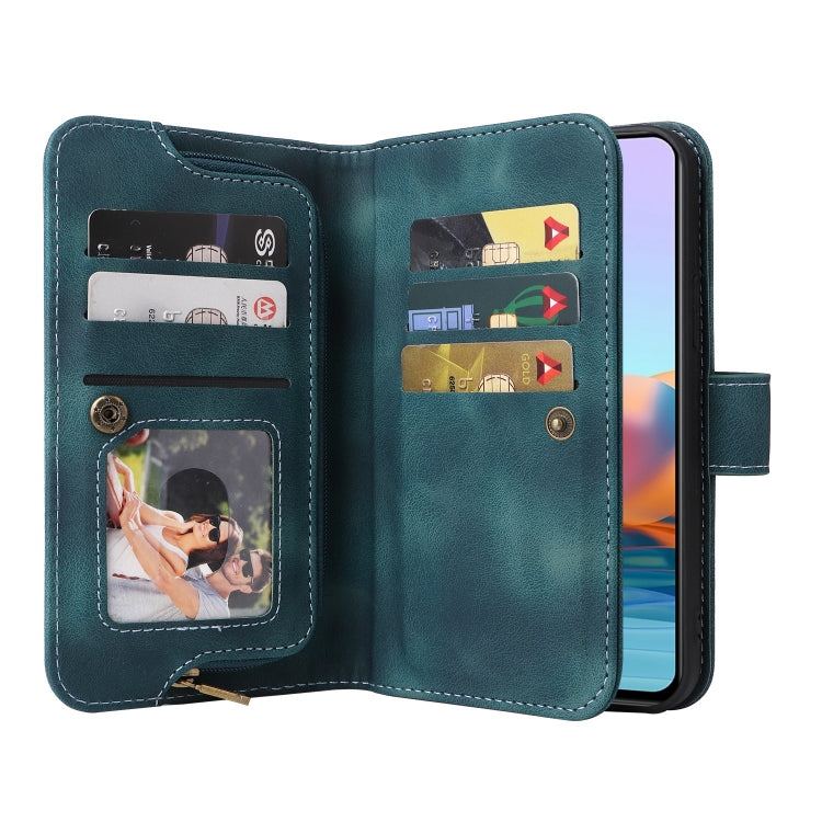 For Xiaomi Redmi Note 10 Pro 4G Multifunctional Card Slot Zipper Wallet Leather Phone Case