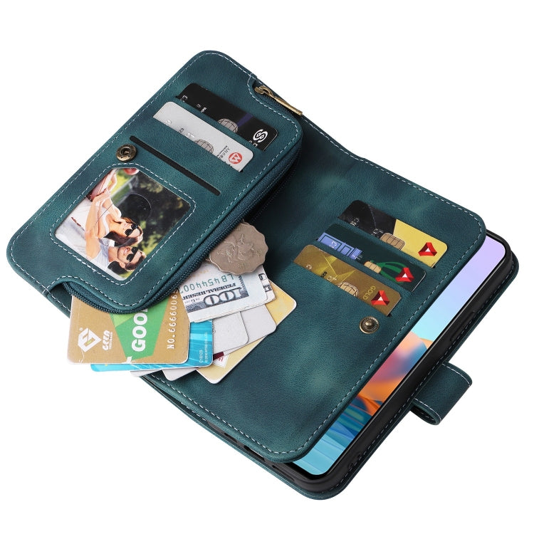 For Xiaomi Redmi Note 10 Pro 4G Multifunctional Card Slot Zipper Wallet Leather Phone Case
