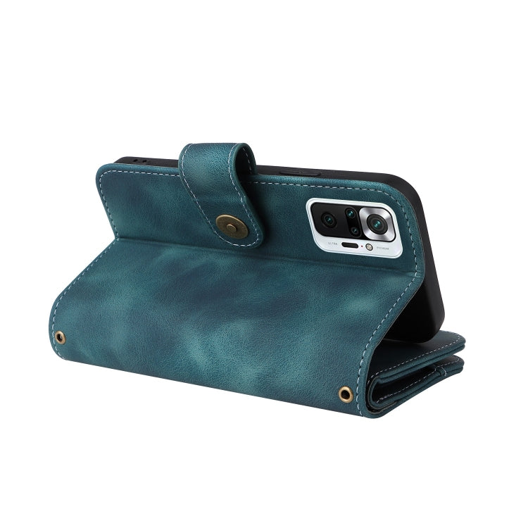 For Xiaomi Redmi Note 10 Pro 4G Multifunctional Card Slot Zipper Wallet Leather Phone Case