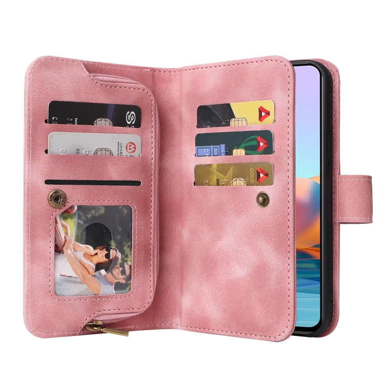For Xiaomi Redmi Note 10 Pro 4G Multifunctional Card Slot Zipper Wallet Leather Phone Case