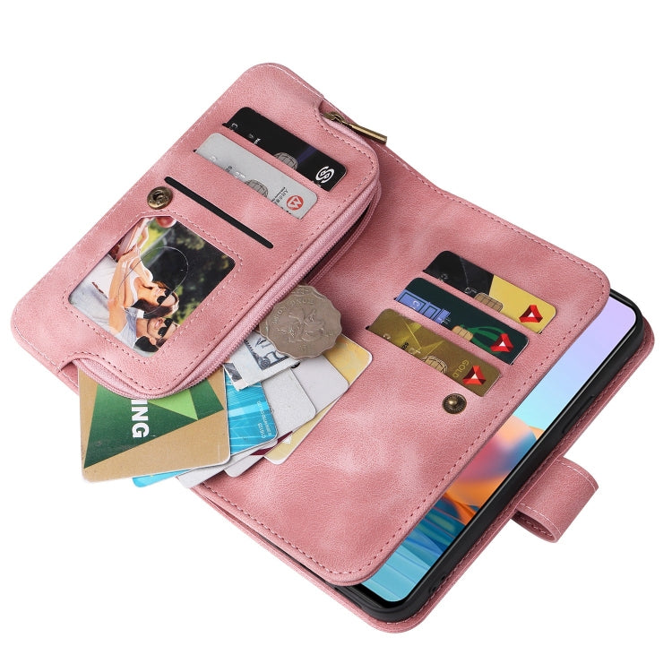 For Xiaomi Redmi Note 10 Pro 4G Multifunctional Card Slot Zipper Wallet Leather Phone Case