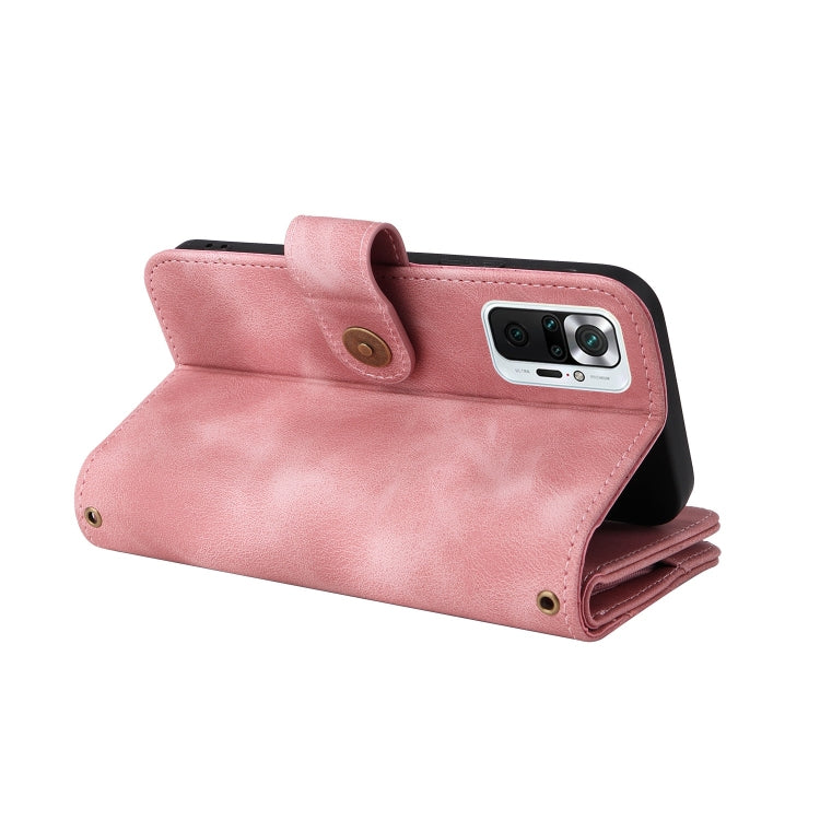 For Xiaomi Redmi Note 10 Pro 4G Multifunctional Card Slot Zipper Wallet Leather Phone Case