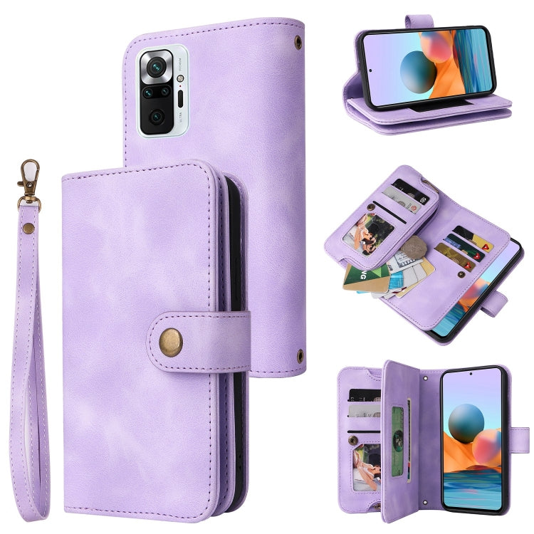 For Xiaomi Redmi Note 10 Pro 4G Multifunctional Card Slot Zipper Wallet Leather Phone Case