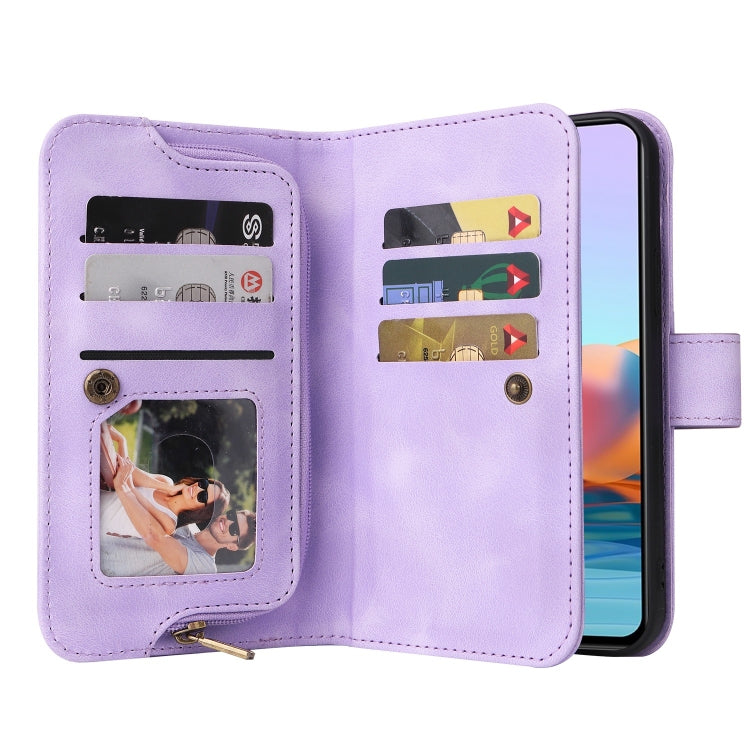 For Xiaomi Redmi Note 10 Pro 4G Multifunctional Card Slot Zipper Wallet Leather Phone Case