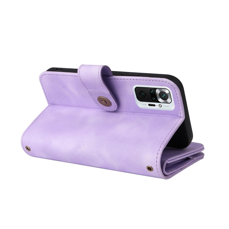 For Xiaomi Redmi Note 10 Pro 4G Multifunctional Card Slot Zipper Wallet Leather Phone Case