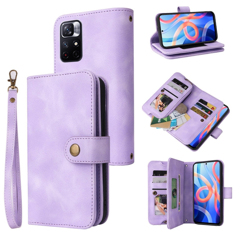 For Xiaomi Redmi Note 11 5G Multifunctional Card Slot Zipper Wallet Leather Phone Case